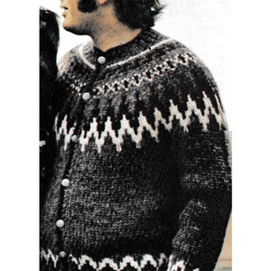 Vintage Icelandic Sweater Knitting Pattern - Kornelues, Digital Knitting Pattern
