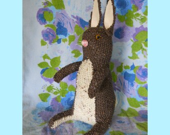 1940s Toy Rabbit Knitting Pattern, Digital Knitting Pattern