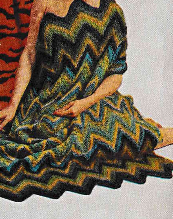 Easy Knit Ripple Afghan Pattern