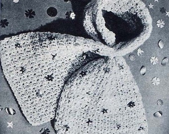 1947 Keyhole Scarf Crochet Pattern, Digital Crochet Pattern