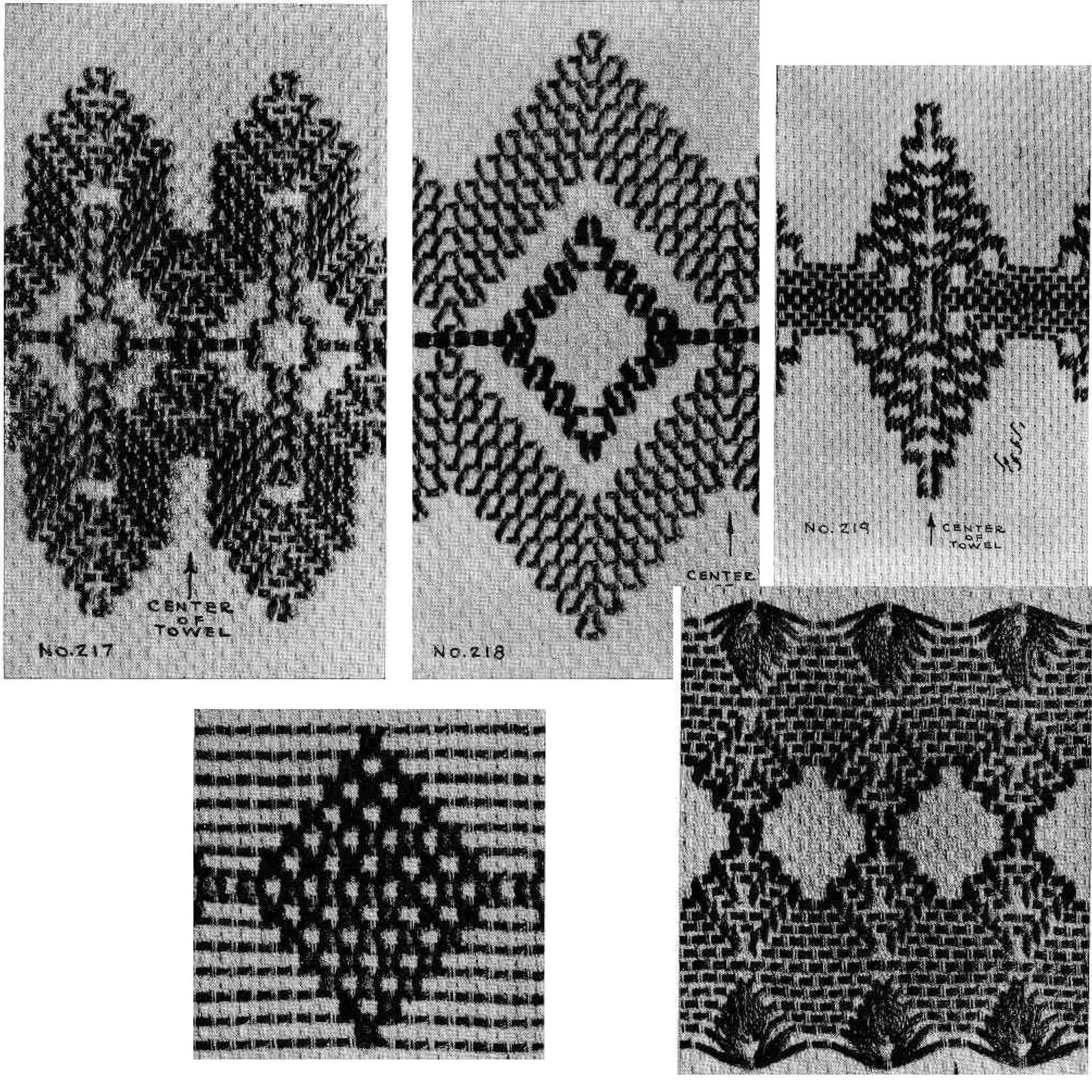 Vintage Huck Weaving Towel Patterns: 1937 Second Series (PDF Pattern ...