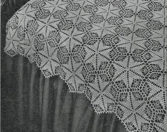 Vintage Crochet Bedspread Pattern from 1949, Digital Crochet Pattern