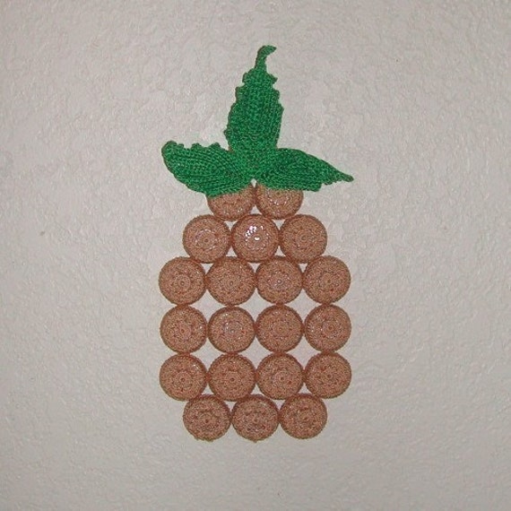 crochet bottle cap trivet