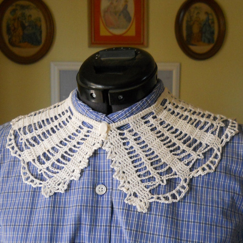 Crochet Collar Pattern Godey's 1863 Civil War Era Collar Crochet Pattern image 1