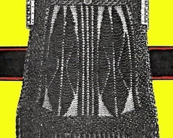 Bead Knit Purse Pattern from 1927, The Butterfly Beaded Knit Purse Pattern, Digital Knitting Pattern