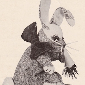 1955 Original Red Heel Sock Bunny Tutorial, Digital Sock Doll Pattern