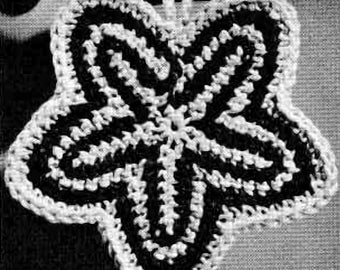 60’s Daisy Crochet Trivet and Pot Holder - Digital Crochet Pattern