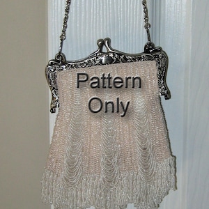 Beaded Knit Flapper Purse Pattern from 1927,  The Three Widening Panels