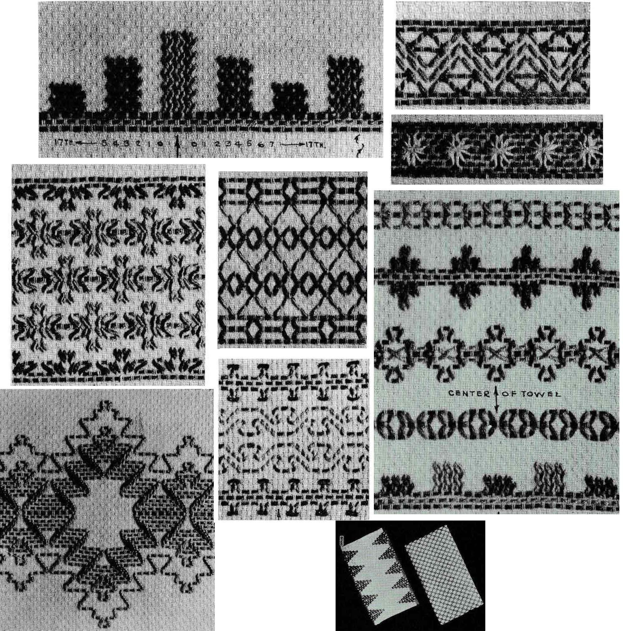 Vintage Huck Weaving Towel Patterns: 1937 Second Series (PDF Pattern ...