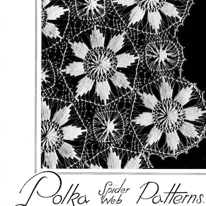 1939 Polka Spider Web Lace Booklet, Digital Teneriffe Lace Patterns