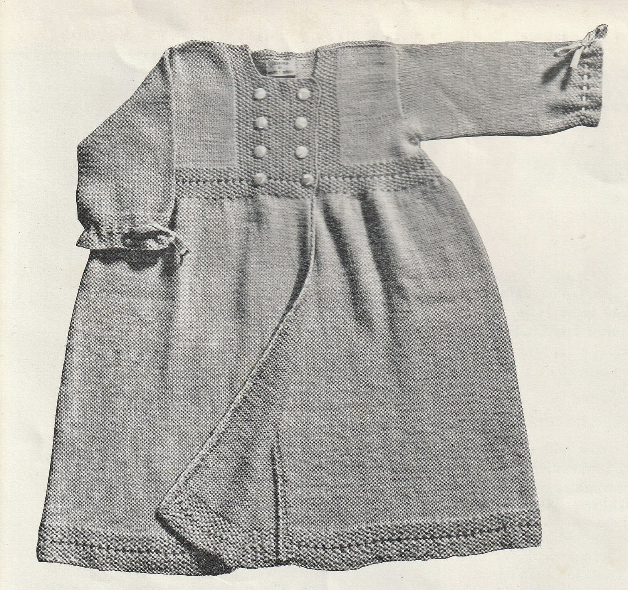 1949 Vintage Baby Bathrobe Knitting Pattern (PDF Download) - Etsy