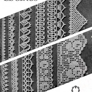 1940s Coats Book No 259, 10 Crochet Edging Patterns, Digital Crochet Booklet