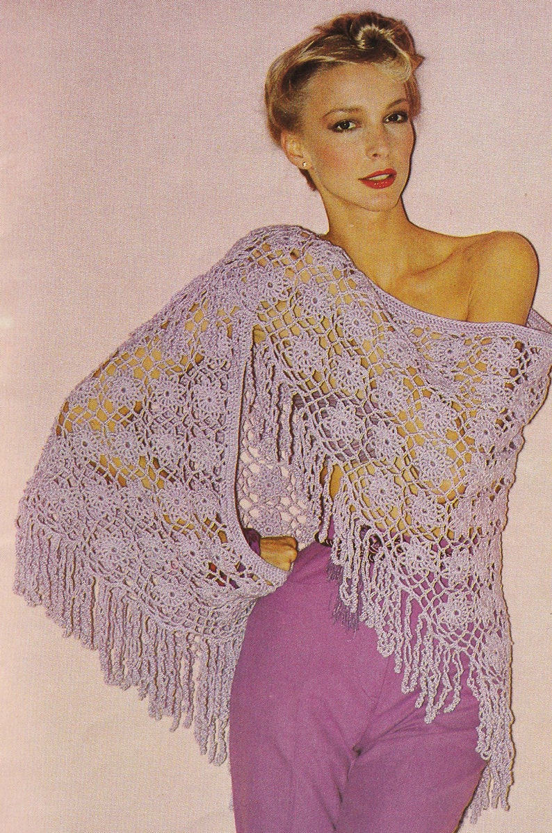 floral crochet shawl