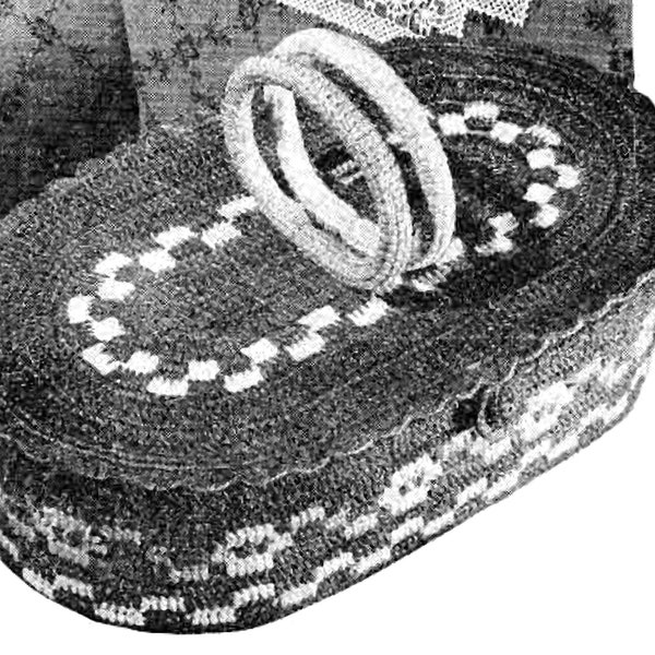 1941 Crocheted Work Basket Pattern, Digital Crochet Pattern