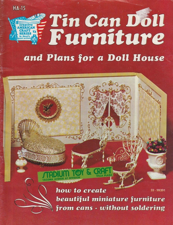 1970s Tin Can Doll Furniture PDF Craft Booklet - Etsy