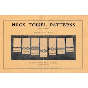 1936 Vintage Huck Weaving Towel Patterns: First Series (Digital Download)