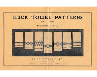 1936 Vintage Huck Weaving Towel Patterns: First Series (Digital Download)
