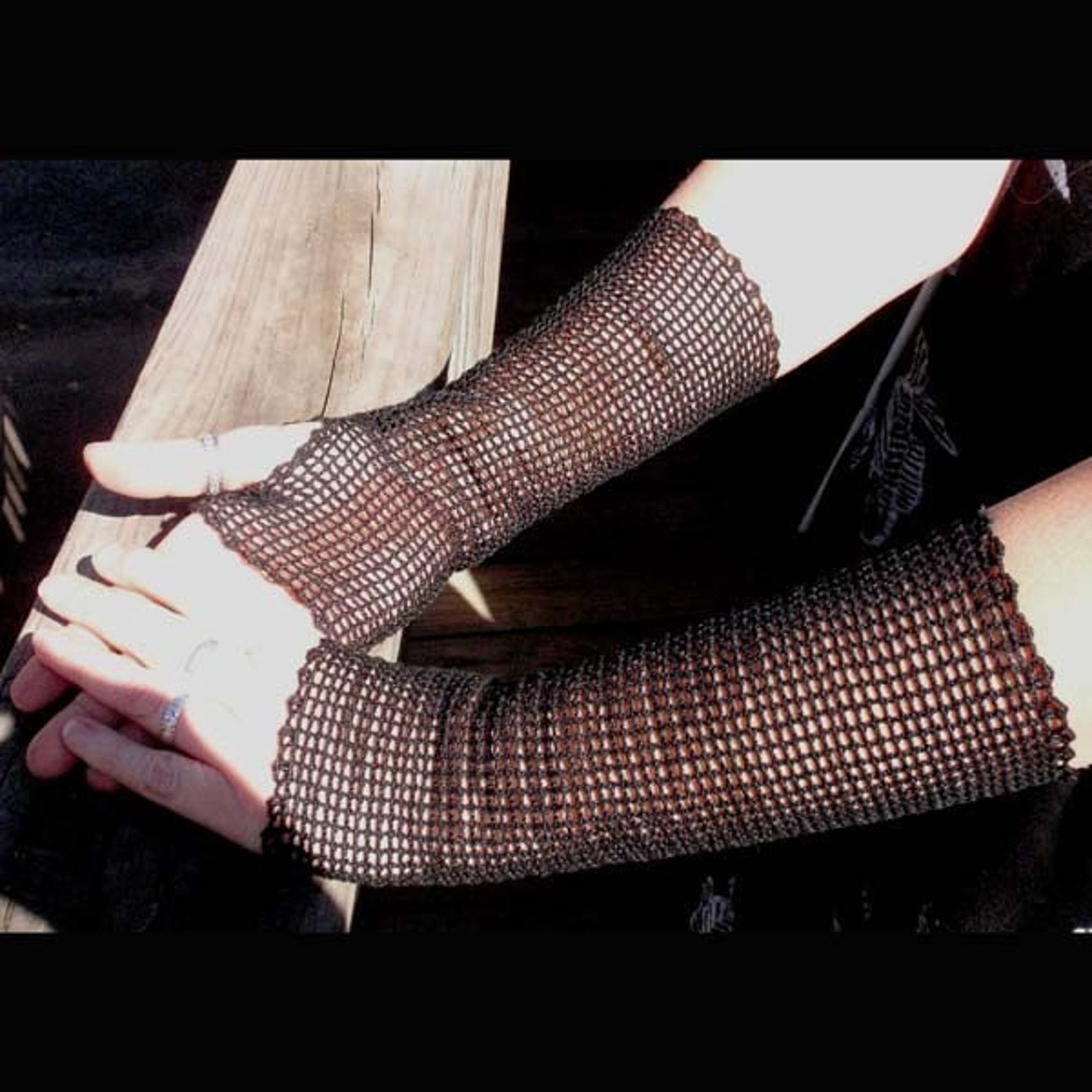 1947 Crochet Mesh Fingerless Gloves Pattern Digital Crochet Etsy