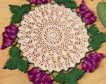 1953 Grape Doily Crochet Pattern