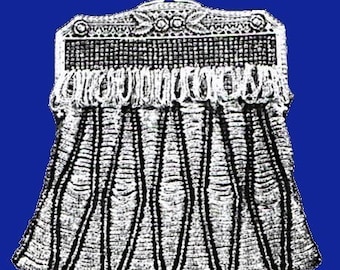 Beaded Knit Purse Pattern from 1927, The Single Diamond, Digital Knitting Pattern