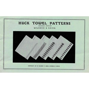 Vintage Huck Weaving Towel Patterns: 1937 Second Series (PDF Pattern)