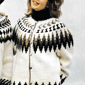 Vintage Icelandic Sweater Knitting Pattern - Hulda, Digital Knitting Pattern