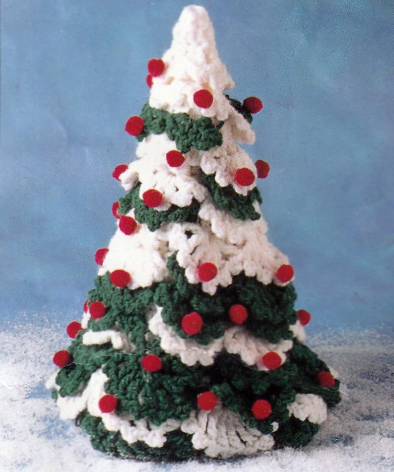 Vintage Crochet Christmas Tree PDF Pattern image 1