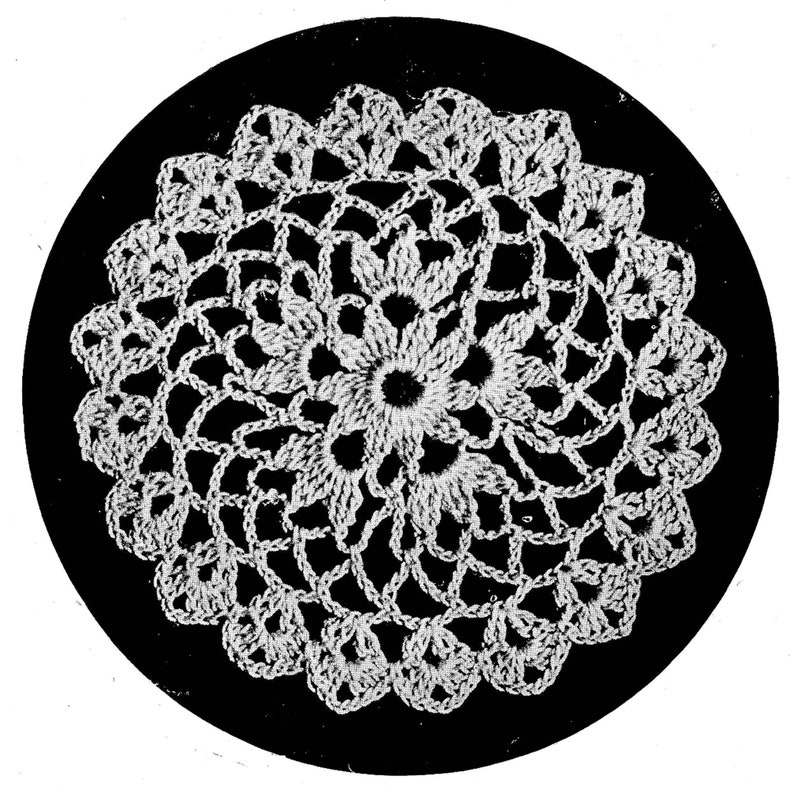 Spinning Wheel Crochet Motif Pattern Digital Crochet Pattern Etsy