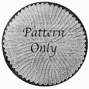 Vintage Knit Place Mat or Table Mat Pattern, Digital Knitting Pattern