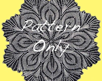 1952 Mimosa Knit Doily Pattern, Digital Knitting Pattern