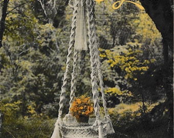 Macrame Elegance I, Mönster för att göra vintage makrameblomhängare