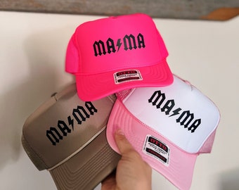 Mama Trucker Hat, mom gift, gift for mom, girl mom, trucker hat, summer hat, boating hat, mama hat, Christmas gift for mom