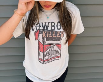 Cowboy Killer Graphic Tee, Retro Cowgirl Shirt