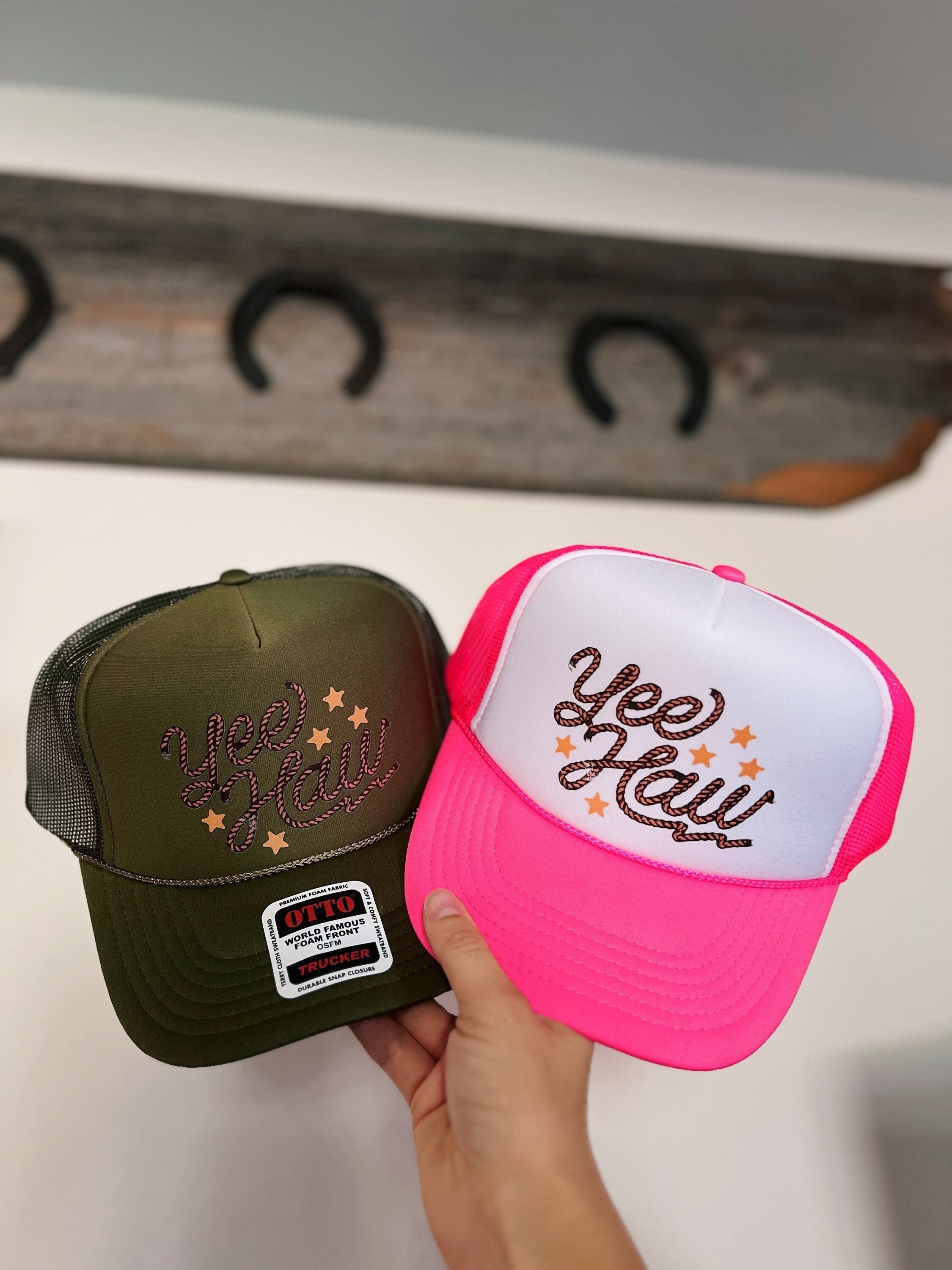 Buy Yee Haw Trucker Hat, Cowgirl Hat, Western Hat, Summer Hat