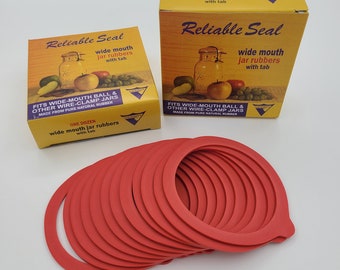 Vintage Canning Jar Seals Bundle - 48 Natural Rubber Rings With Dissolvable Labels For Old Style Bailer Jars