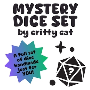 Mystery Dice Set (Full Set of 7 Dice + Extra D20!)
