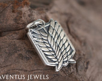 Wings Of Freedom Scout Regiment Pendant Necklace Vintage Anime Silver Jewelry - Vintage Jewellery Gothic Gift For Friend, Her, Him