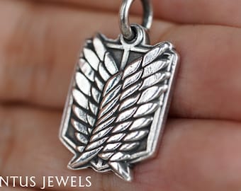 Wings of Freedom Necklace Scout Regiment Pendant | Vintage Silver Anime Jewelry Gothic Unisex Accessory | Cosplay Gift for Her or Him