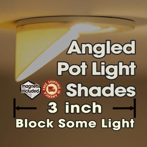 White 3" Pot Light Glare Shades with Magnets