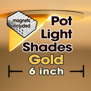 Gold Pot Light Glare Blinds: 6-inch Recessed Lighting Shade with Magnets