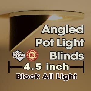 4.5" Black Pot Light Glare Blinds - Magnetically Attached TV Glare Reduction