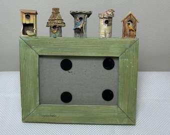 Marco de fotos para pájaros con forma de casita de pájaros de 4x6 pulgadas de Hallmark Nature's Sketchbook de Marjolein Bastin