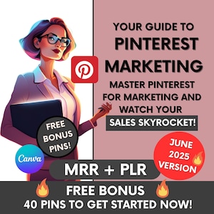 Pinterest Marketing Beginners Guide with Master-Resell-Rights, Pinterest Guide PLR, Done-For-You Pinterest Marketing Ebook Ready to Resell