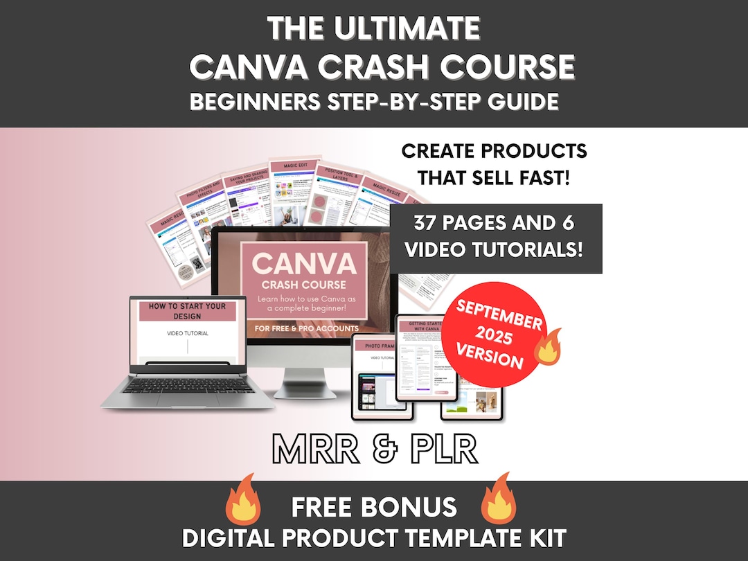 Ultimate Canva Crash Course With Master-resell-rights, DFY Step-by-step ...
