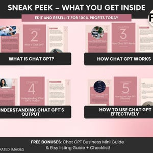 The Beginners Guide to ChatGPT Ebook with Master-Resell-Rights, ChatGPT Book for Business, ChatGPT PLR AI Guide to Resell on Etsy image 5