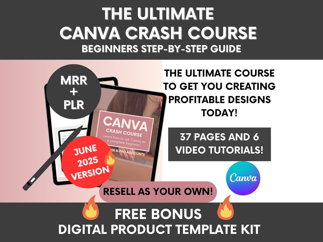 Ultimate Canva Crash Course for Beginners With MRR, DFY Step-by-step ...