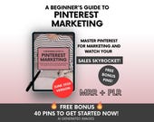 Pinterest Marketing Ebook with MRR, Beginners Pinterst Marketing Course PLR, DFY Marketing Ebook Ready-to-resell, Bonus Pinterest Templates