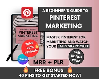 Pinterest Marketing Guide to Help You Sell on Etsy with MRR, Beginners Pinterest Marketing Course PLR, DFY Marketing Ebook Ready-to-resell