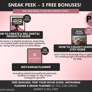 How To Create and Sell Digital Products Kit For Beginners with MRR and PLR, DFY Digital Marketing Ebook Bundle, Etsy and Instagram Marketing image 8