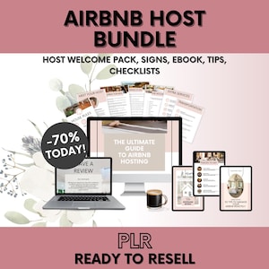 Airbnb Host Bundle Templates with PLR and MRR, Airbnb Pack, Airbnb Host Bundle, Airbnb PLR, Airbnb Planner, Done-For-You Airbnb Ebook